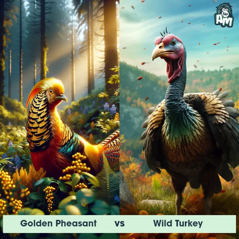 Golden Pheasant vs Wild Turkey - Animal Matchup Golden Pheasant vs Wild Turkey - Animal Matchup