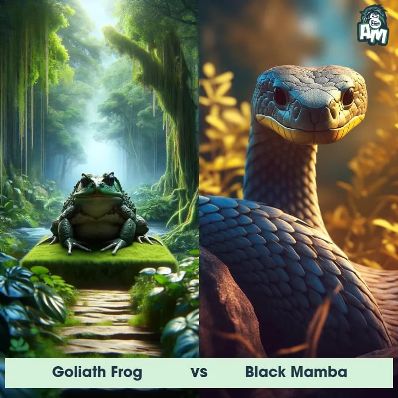 Goliath Frog vs Black Mamba - Animal Matchup Goliath Frog vs Black Mamba - Animal Matchup