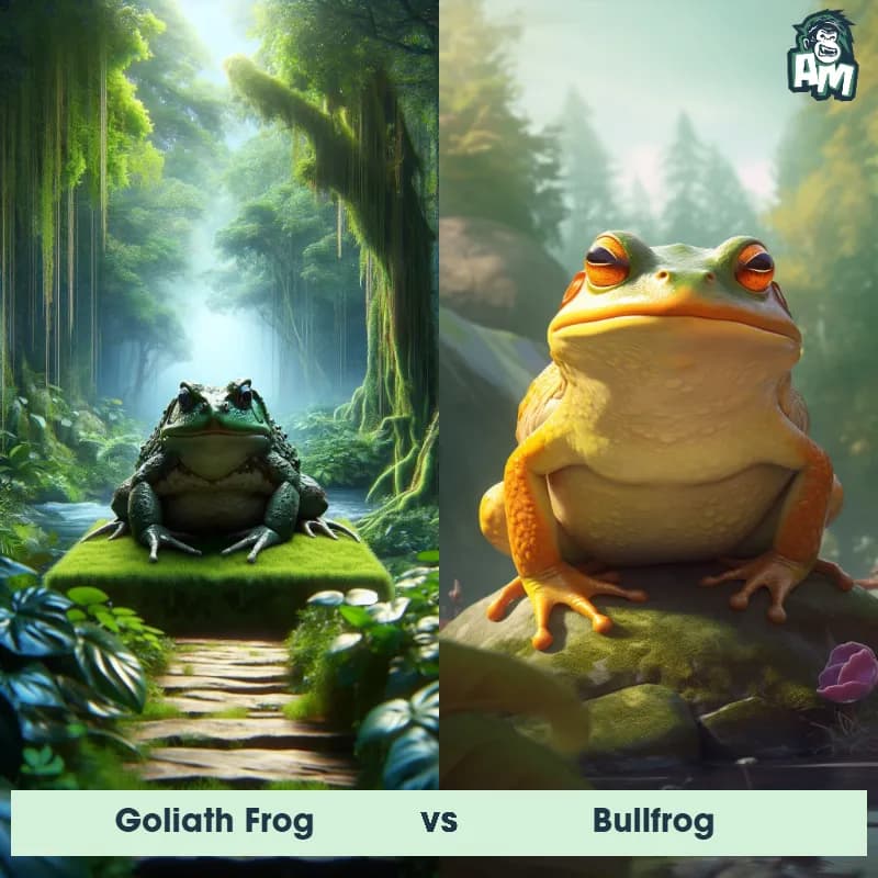 Goliath Frog vs Bullfrog - Animal Matchup Goliath Frog vs Bullfrog - Animal Matchup