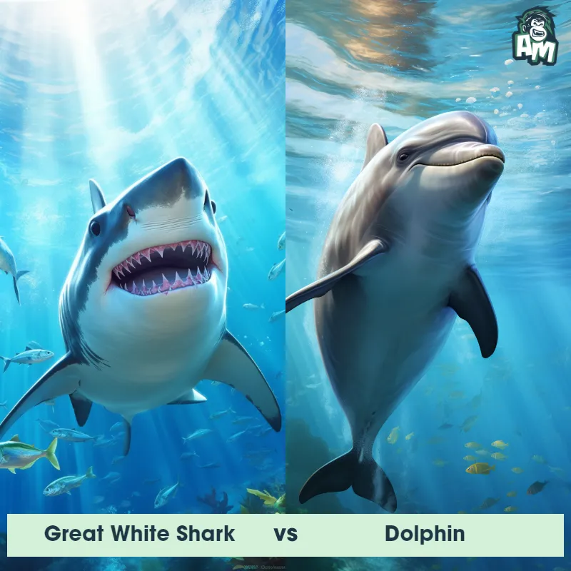 Great White Shark vs Dolphin - Animal Matchup Great White Shark vs Dolphin - Animal Matchup