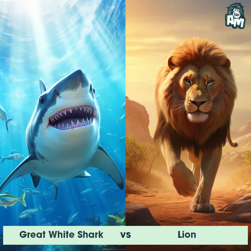 Great White Shark vs Lion - Animal Matchup Great White Shark vs Lion - Animal Matchup