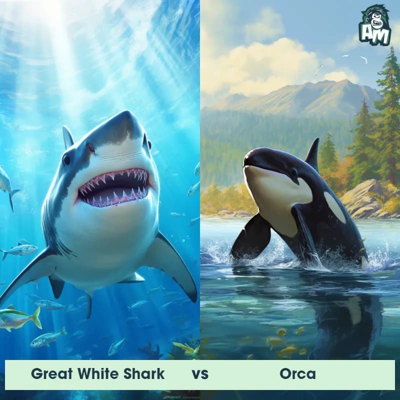 Great White Shark vs Orca - Animal Matchup Great White Shark vs Orca - Animal Matchup