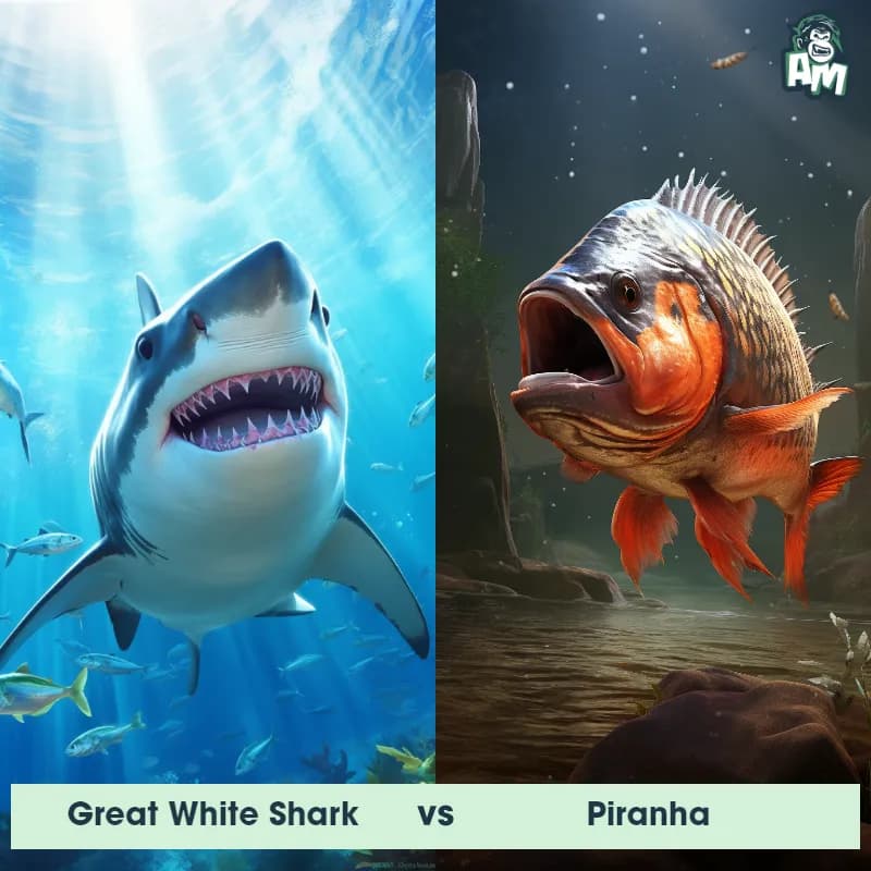 Great White Shark vs Piranha - Animal Matchup Great White Shark vs Piranha - Animal Matchup