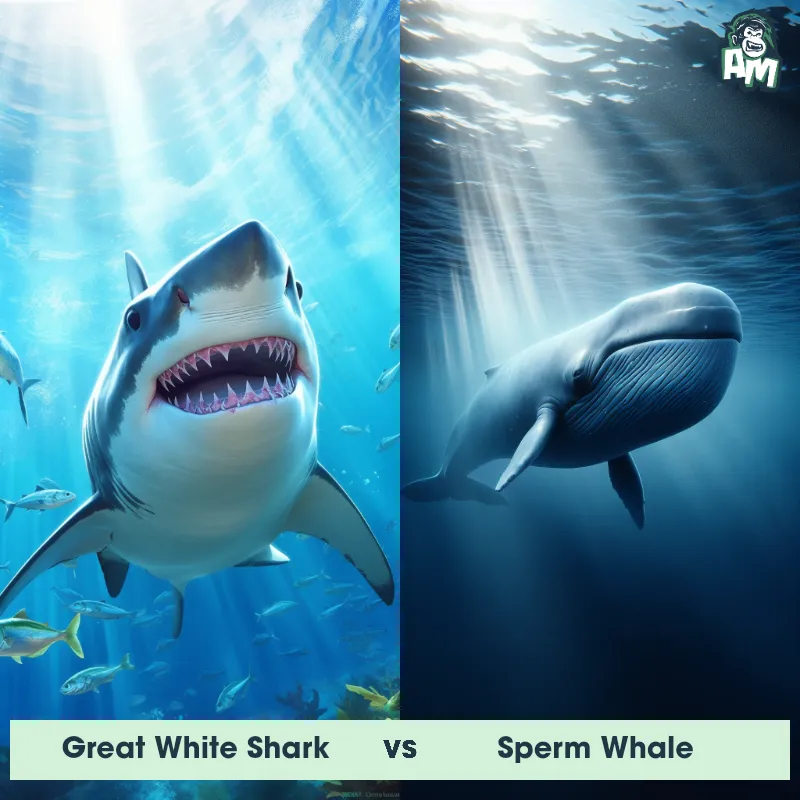 Great White Shark vs Sperm Whale - Animal Matchup Great White Shark vs Sperm Whale - Animal Matchup