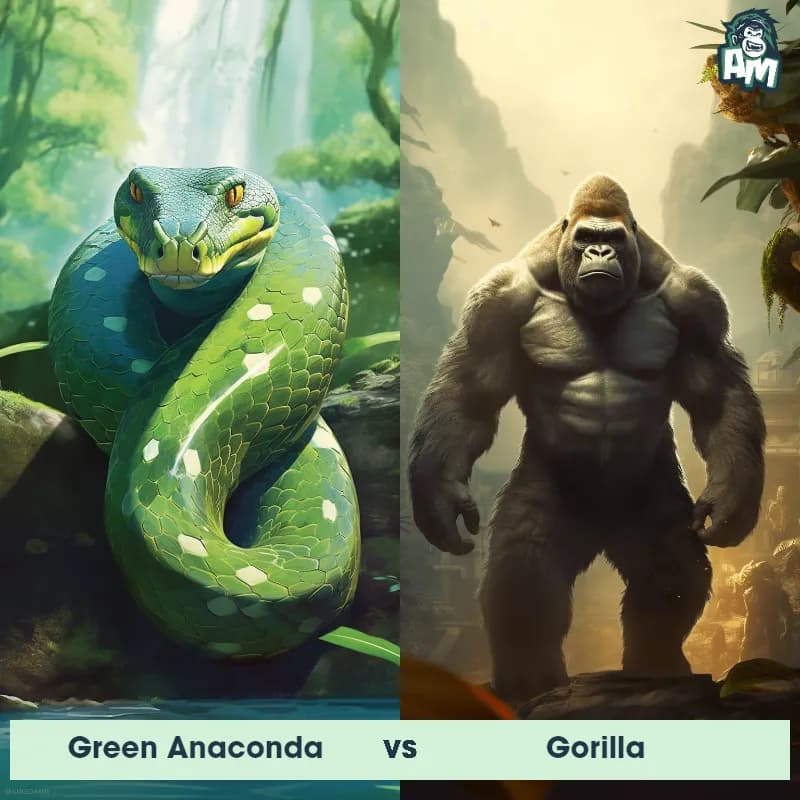 Green Anaconda vs Gorilla - Animal Matchup Green Anaconda vs Gorilla - Animal Matchup