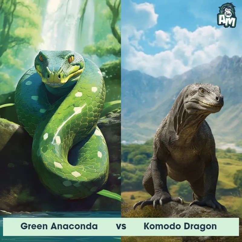 Green Anaconda vs Komodo Dragon - Animal Matchup Green Anaconda vs Komodo Dragon - Animal Matchup