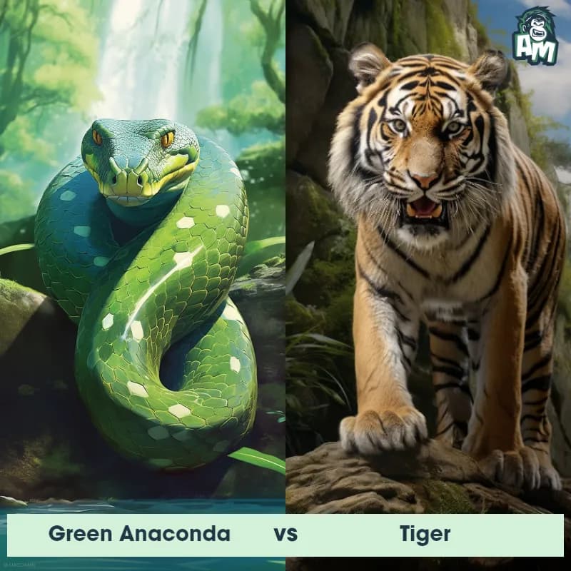 Green Anaconda vs Tiger - Animal Matchup Green Anaconda vs Tiger - Animal Matchup