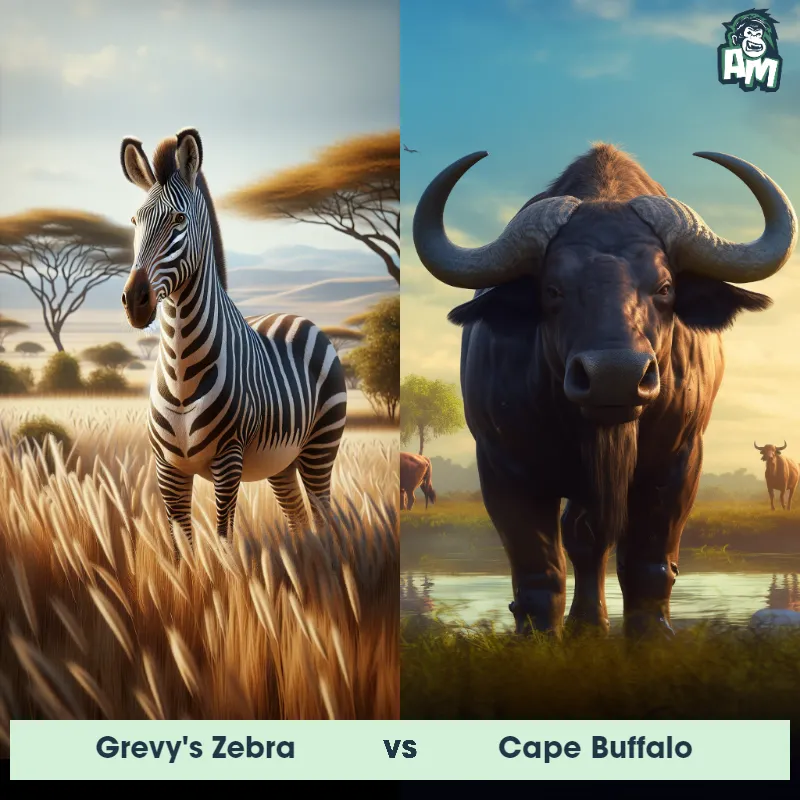 Grevy's Zebra vs Cape Buffalo - Animal Matchup Grevy's Zebra vs Cape Buffalo - Animal Matchup