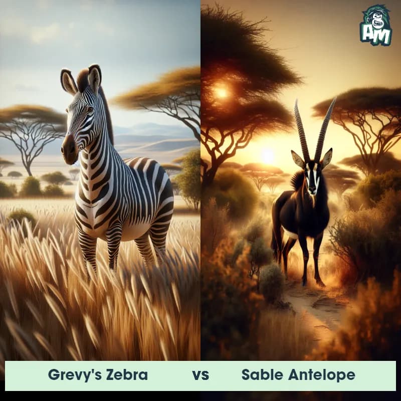 Grevy's Zebra vs Sable Antelope - Animal Matchup Grevy's Zebra vs Sable Antelope - Animal Matchup