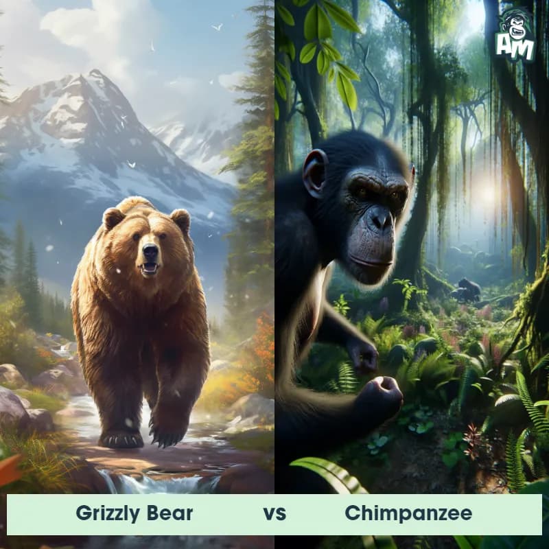 Grizzly Bear vs Chimpanzee - Animal Matchup Grizzly Bear vs Chimpanzee - Animal Matchup