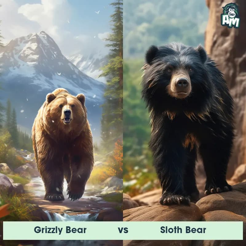Grizzly Bear vs Sloth Bear - Animal Matchup Grizzly Bear vs Sloth Bear - Animal Matchup