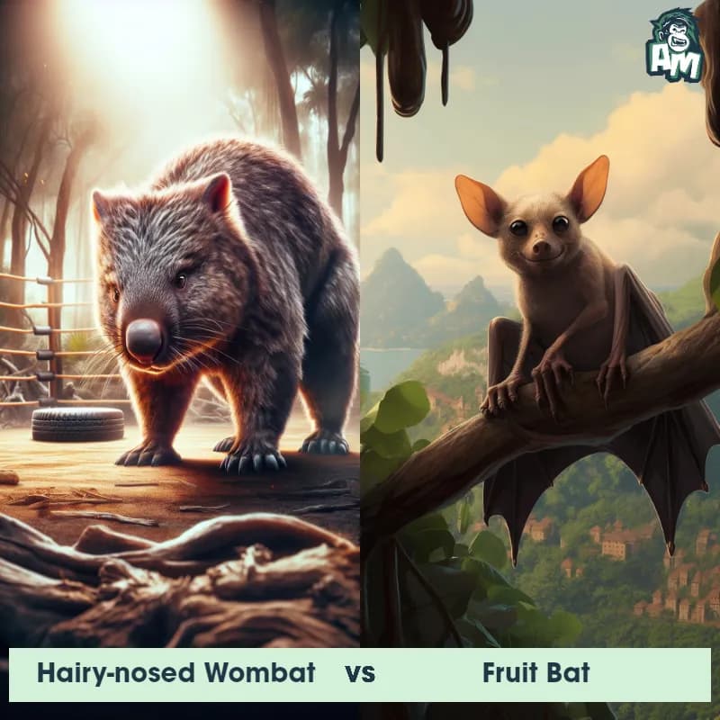 Hairy-Nosed Wombat vs Fruit Bat - Animal Matchup Hairy-Nosed Wombat vs Fruit Bat - Animal Matchup