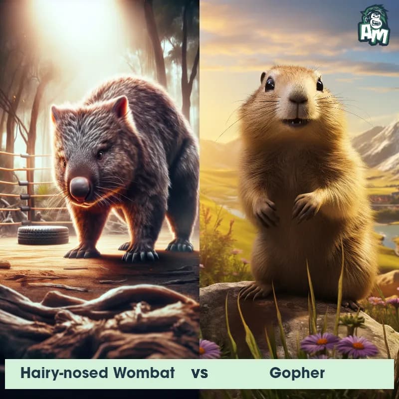 Hairy-Nosed Wombat vs Gopher - Animal Matchup Hairy-Nosed Wombat vs Gopher - Animal Matchup
