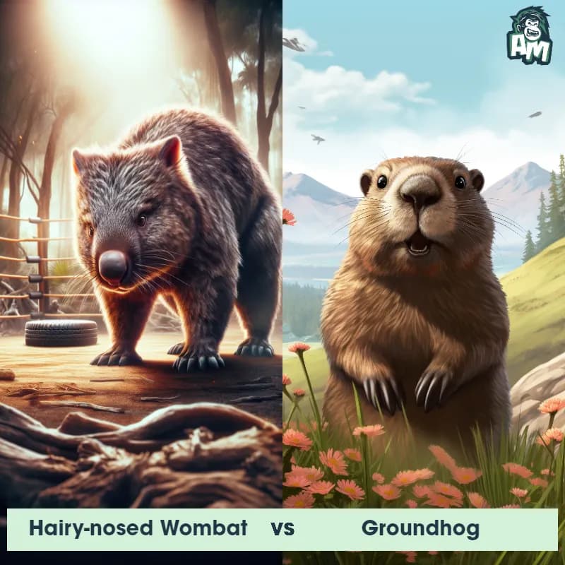 Hairy-Nosed Wombat vs Groundhog - Animal Matchup Hairy-Nosed Wombat vs Groundhog - Animal Matchup