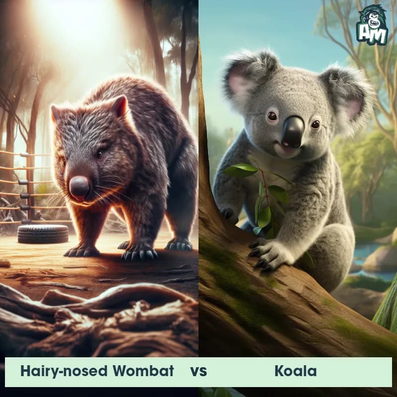 Hairy-Nosed Wombat vs Koala - Animal Matchup Hairy-Nosed Wombat vs Koala - Animal Matchup
