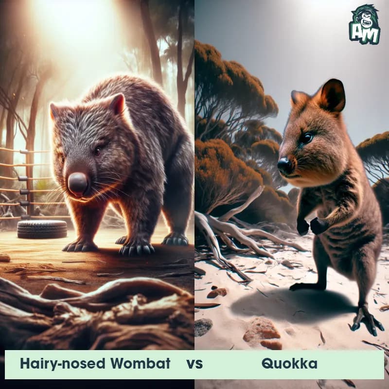 Hairy-Nosed Wombat vs Quokka - Animal Matchup Hairy-Nosed Wombat vs Quokka - Animal Matchup