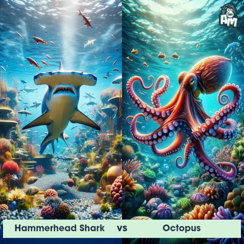 Hammerhead Shark vs Octopus - Animal Matchup Hammerhead Shark vs Octopus - Animal Matchup