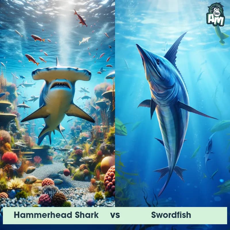 Hammerhead Shark vs Swordfish - Animal Matchup Hammerhead Shark vs Swordfish - Animal Matchup