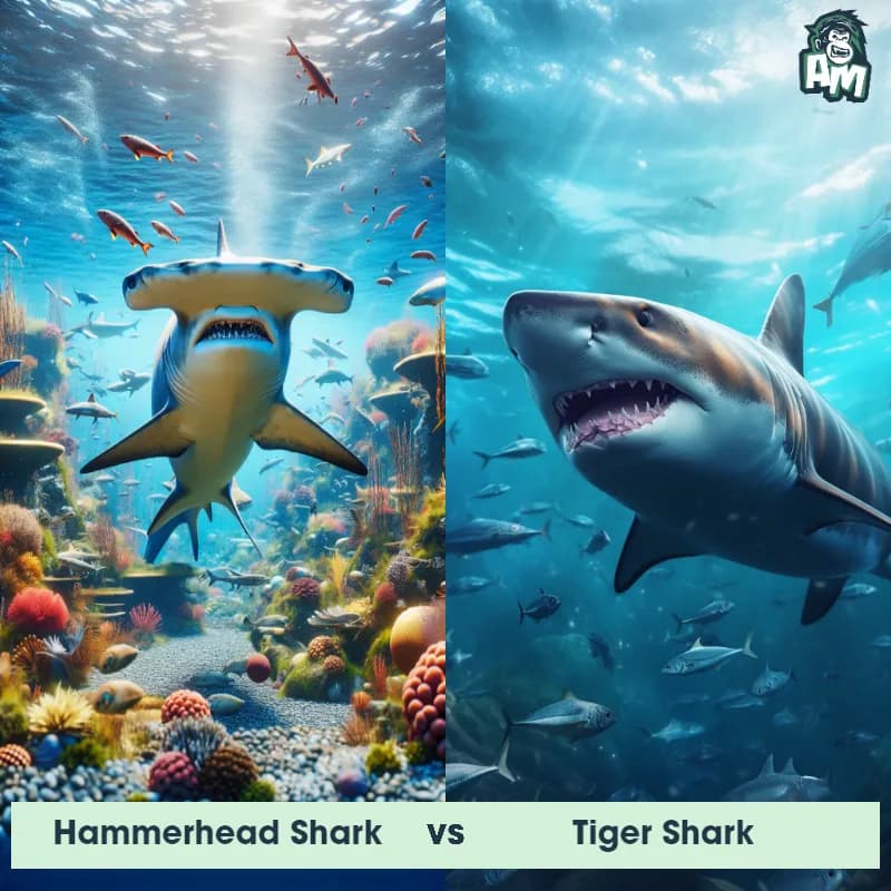 Hammerhead Shark vs Tiger Shark - Animal Matchup Hammerhead Shark vs Tiger Shark - Animal Matchup