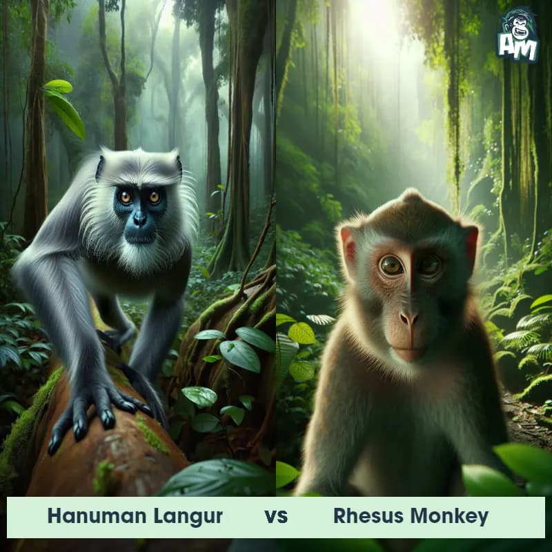 Hanuman Langur vs Rhesus Monkey - Animal Matchup Hanuman Langur vs Rhesus Monkey - Animal Matchup