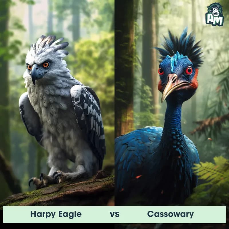 Harpy Eagle vs Cassowary - Animal Matchup Harpy Eagle vs Cassowary - Animal Matchup