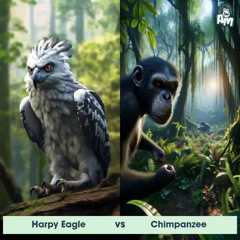 Harpy Eagle vs Chimpanzee - Animal Matchup Harpy Eagle vs Chimpanzee - Animal Matchup