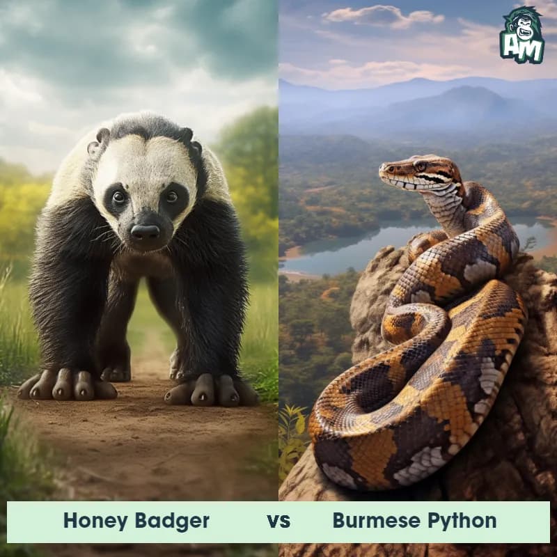 Honey Badger vs Burmese Python - Animal Matchup Honey Badger vs Burmese Python - Animal Matchup
