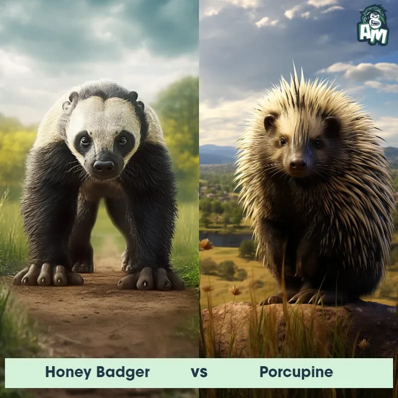 Honey Badger vs Porcupine - Animal Matchup Honey Badger vs Porcupine - Animal Matchup