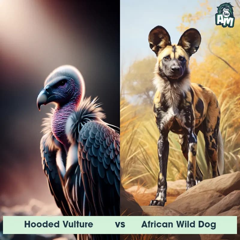Hooded Vulture vs African Wild Dog - Animal Matchup Hooded Vulture vs African Wild Dog - Animal Matchup