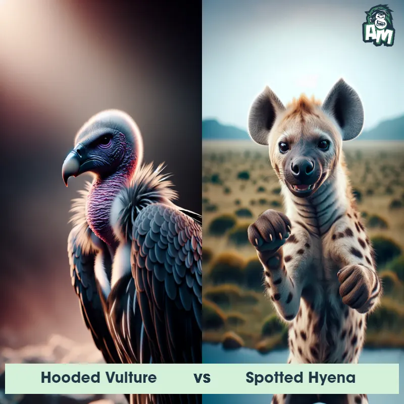 Hooded Vulture vs Spotted Hyena - Animal Matchup Hooded Vulture vs Spotted Hyena - Animal Matchup