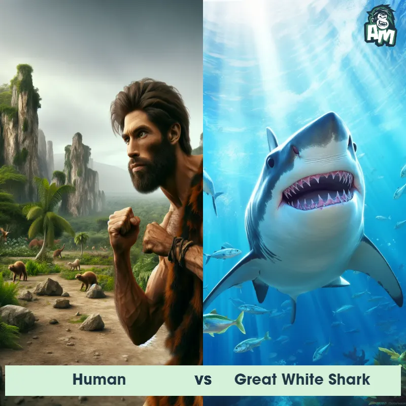 Human vs Great White Shark - Animal Matchup Human vs Great White Shark - Animal Matchup