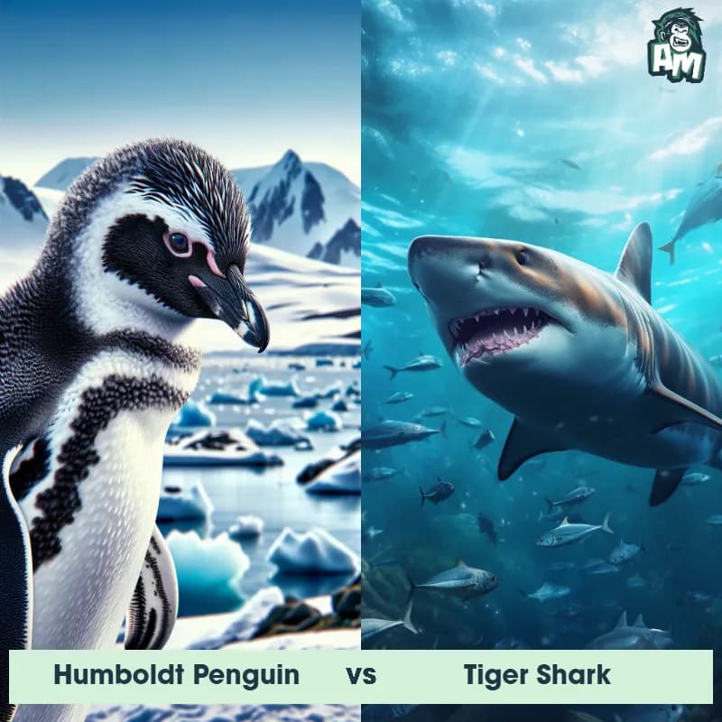 Humboldt Penguin vs Tiger Shark - Animal Matchup Humboldt Penguin vs Tiger Shark - Animal Matchup