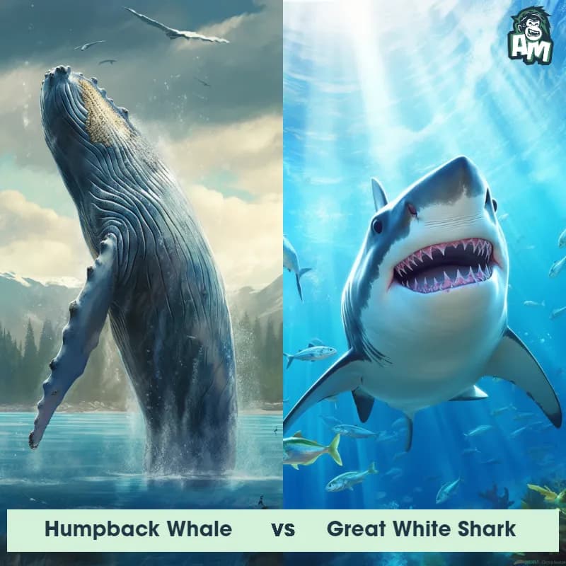 Humpback Whale vs Great White Shark - Animal Matchup Humpback Whale vs Great White Shark - Animal Matchup