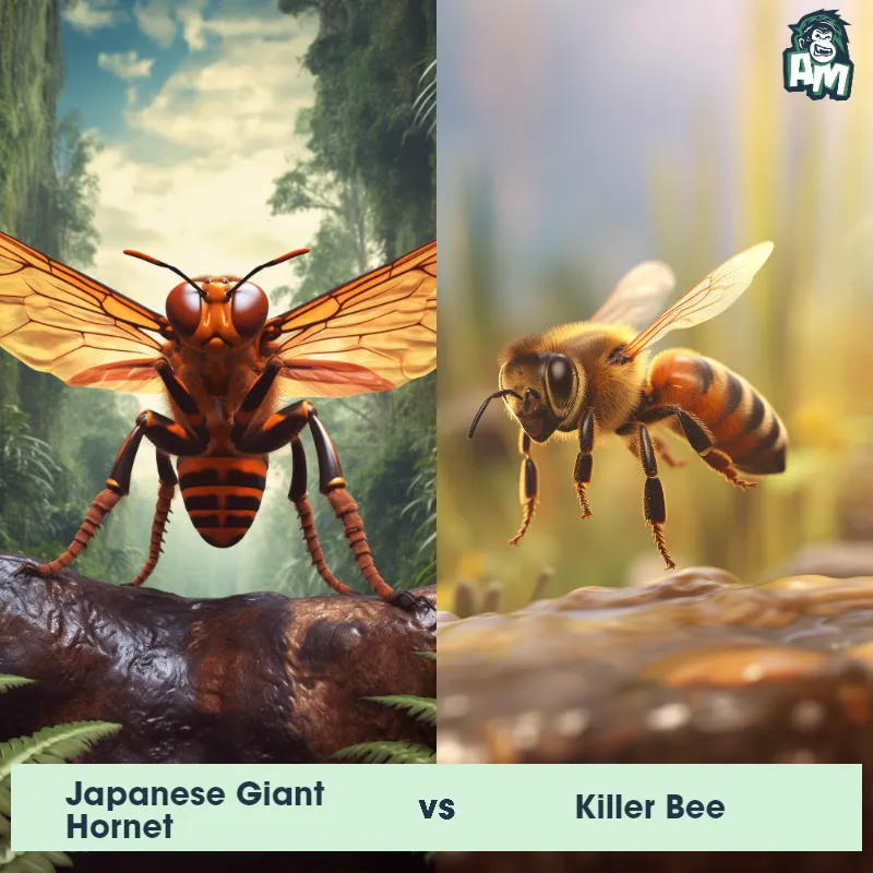 Japanese Giant Hornet vs Killer Bee - Animal Matchup Japanese Giant Hornet vs Killer Bee - Animal Matchup