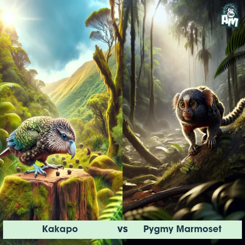 Kakapo vs Pygmy Marmoset - Animal Matchup Kakapo vs Pygmy Marmoset - Animal Matchup
