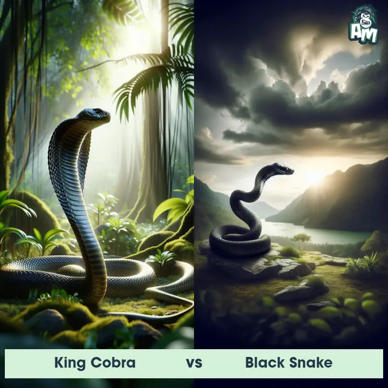 King Cobra vs Black Snake - Animal Matchup King Cobra vs Black Snake - Animal Matchup