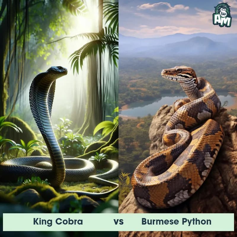 King Cobra vs Burmese Python - Animal Matchup King Cobra vs Burmese Python - Animal Matchup