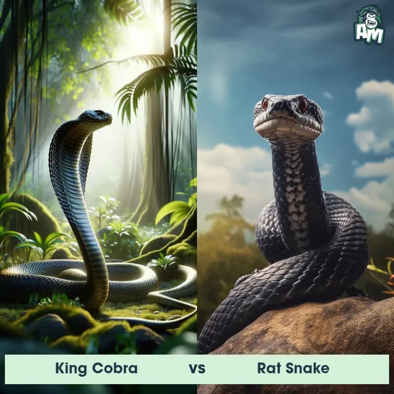 King Cobra vs Rat Snake - Animal Matchup King Cobra vs Rat Snake - Animal Matchup