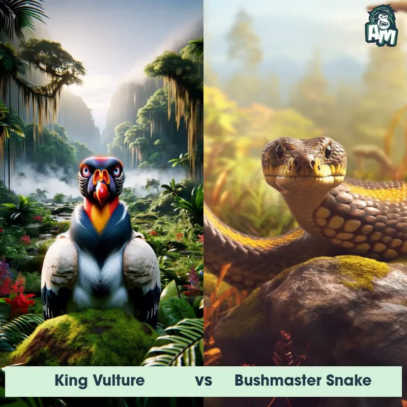 King Vulture vs Bushmaster Snake - Animal Matchup King Vulture vs Bushmaster Snake - Animal Matchup