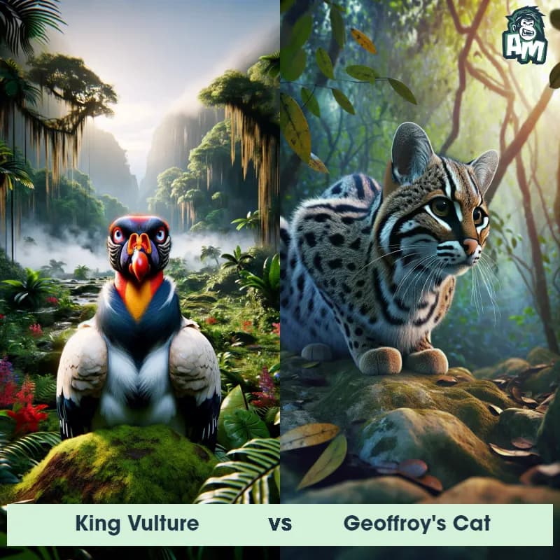 King Vulture vs Geoffroy's Cat - Animal Matchup King Vulture vs Geoffroy's Cat - Animal Matchup