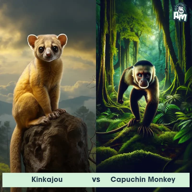Kinkajou vs Capuchin Monkey - Animal Matchup Kinkajou vs Capuchin Monkey - Animal Matchup