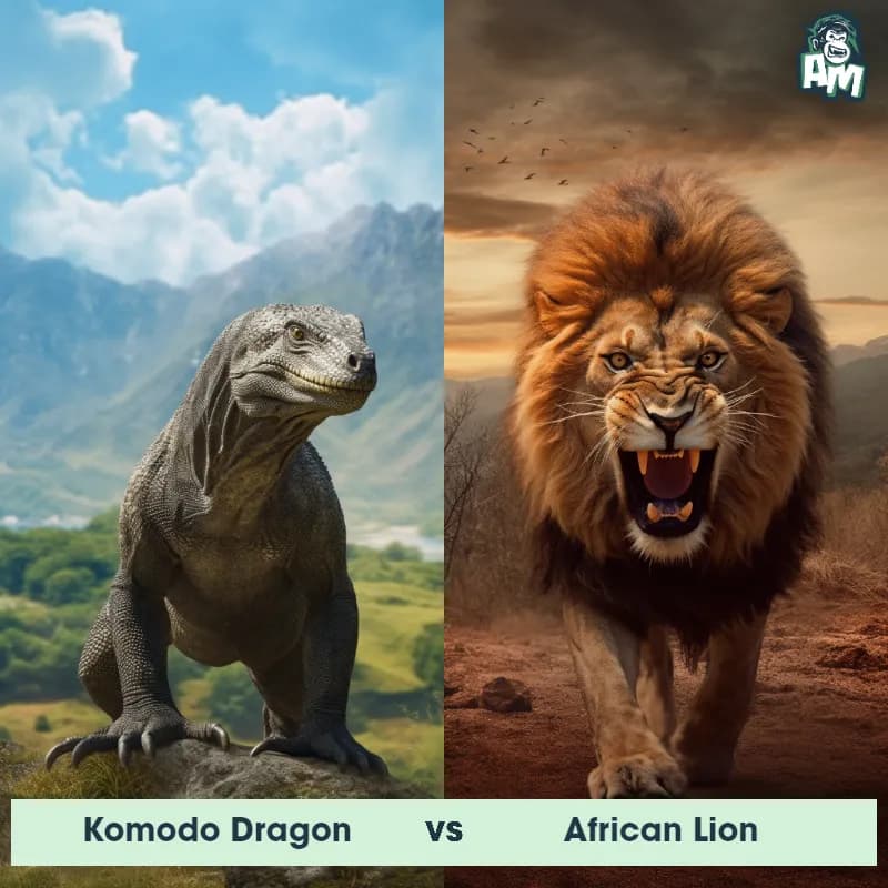Komodo Dragon vs African Lion - Animal Matchup Komodo Dragon vs African Lion - Animal Matchup