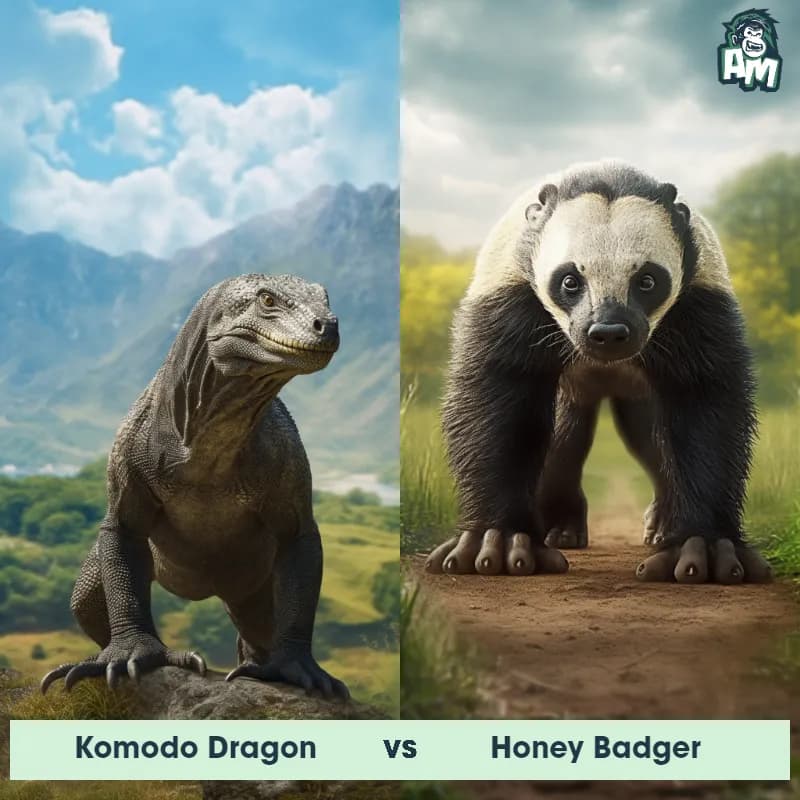 Komodo Dragon vs Honey Badger - Animal Matchup Komodo Dragon vs Honey Badger - Animal Matchup