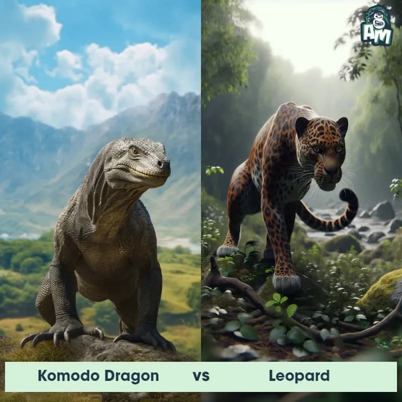 Komodo Dragon vs Leopard - Animal Matchup Komodo Dragon vs Leopard - Animal Matchup