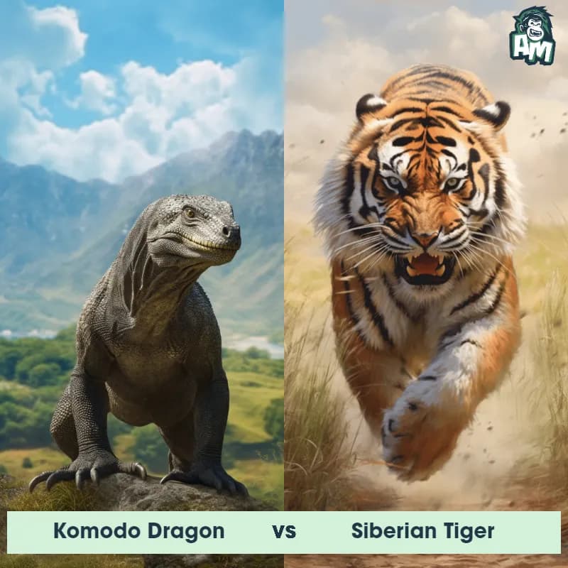 Komodo Dragon vs Siberian Tiger - Animal Matchup Komodo Dragon vs Siberian Tiger - Animal Matchup