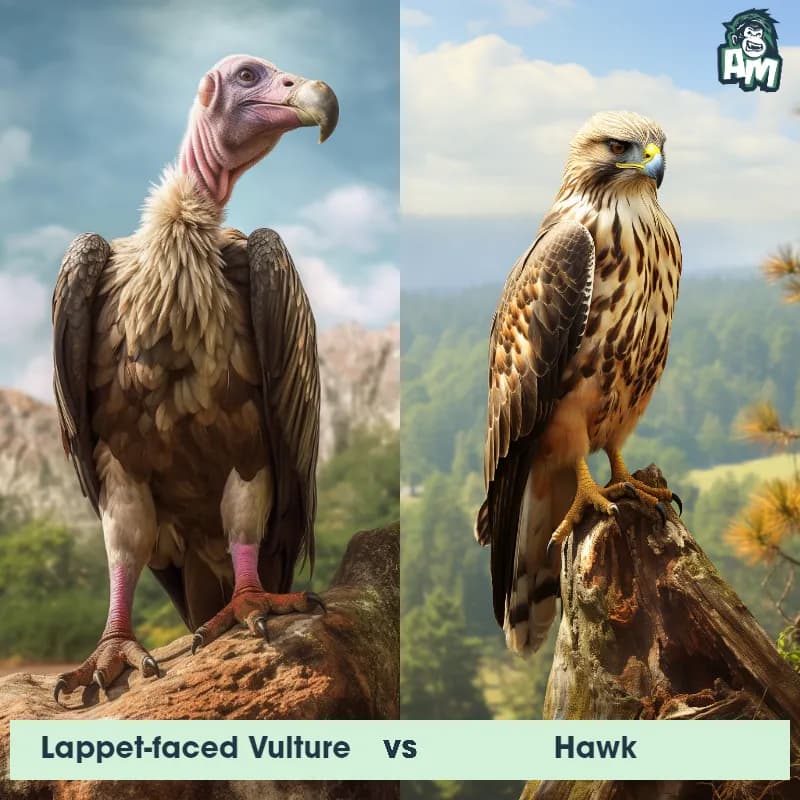 Lappet-Faced Vulture vs Hawk - Animal Matchup Lappet-Faced Vulture vs Hawk - Animal Matchup