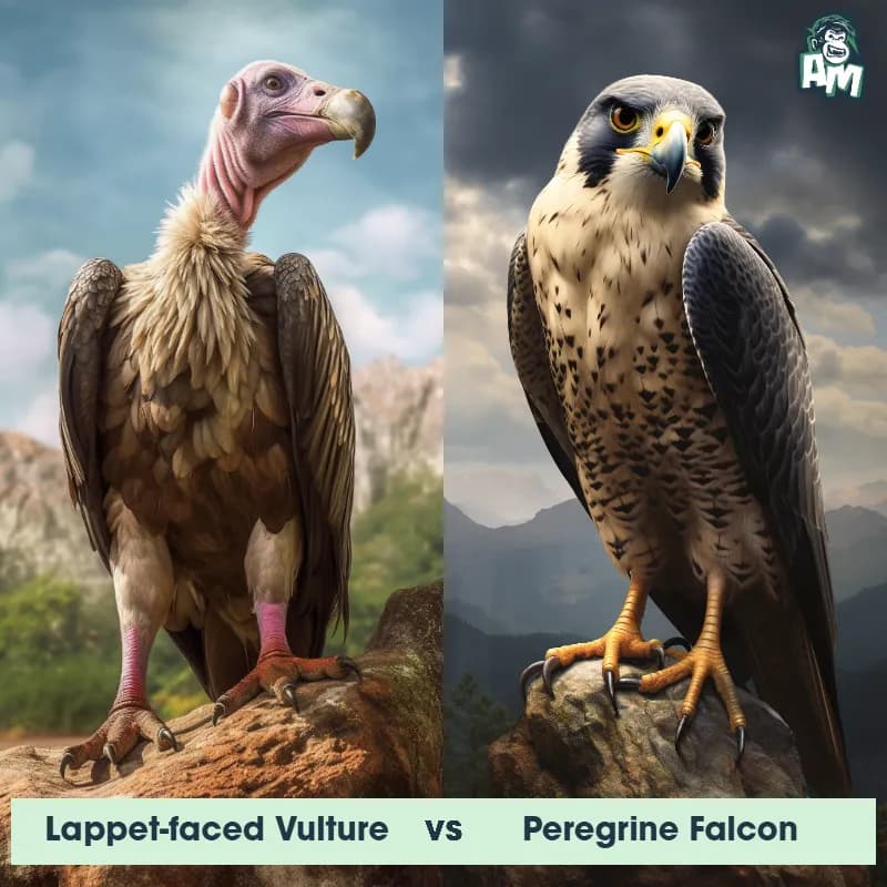 Lappet-Faced Vulture vs Peregrine Falcon - Animal Matchup Lappet-Faced Vulture vs Peregrine Falcon - Animal Matchup