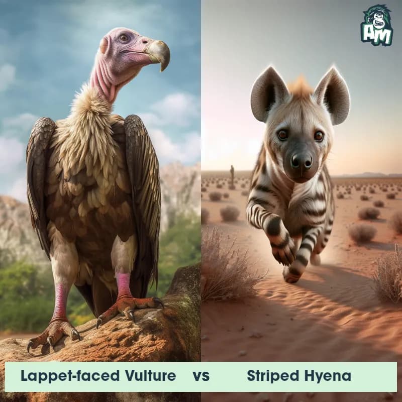 Lappet-Faced Vulture vs Striped Hyena - Animal Matchup Lappet-Faced Vulture vs Striped Hyena - Animal Matchup