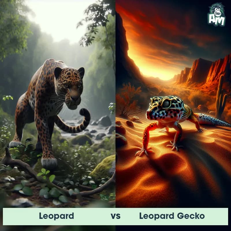 Leopard vs Leopard Gecko - Animal Matchup Leopard vs Leopard Gecko - Animal Matchup