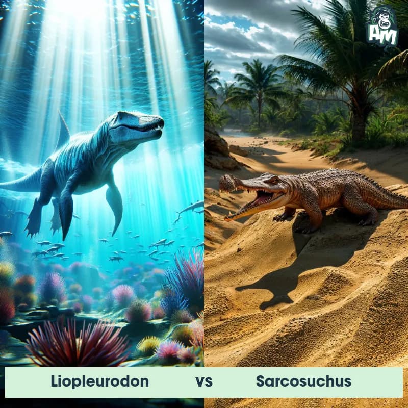 Liopleurodon vs Sarcosuchus - Animal Matchup Liopleurodon vs Sarcosuchus - Animal Matchup